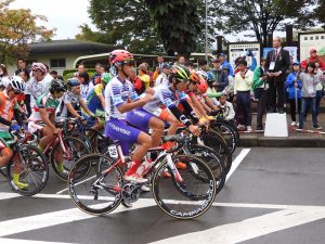 自転車 武山選手と水野選手